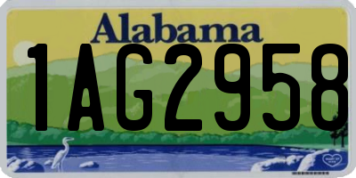 AL license plate 1AG2958