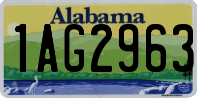 AL license plate 1AG2963
