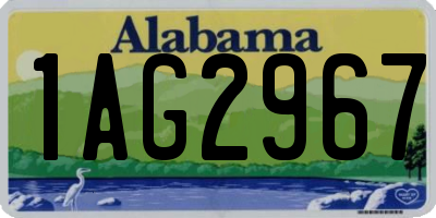 AL license plate 1AG2967