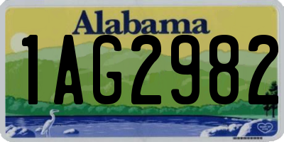 AL license plate 1AG2982