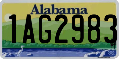 AL license plate 1AG2983