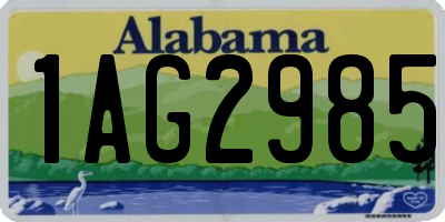AL license plate 1AG2985