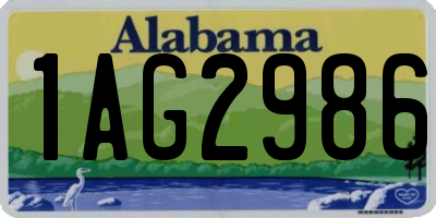 AL license plate 1AG2986