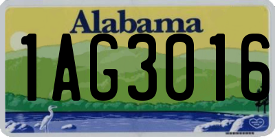 AL license plate 1AG3016