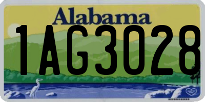 AL license plate 1AG3028