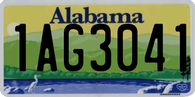 AL license plate 1AG3041