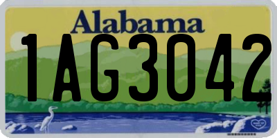AL license plate 1AG3042