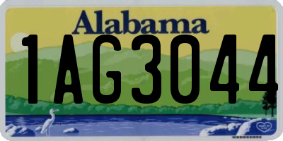 AL license plate 1AG3044