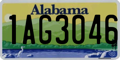 AL license plate 1AG3046