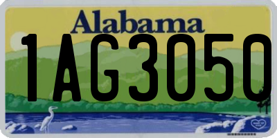 AL license plate 1AG3050