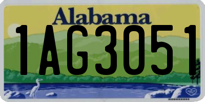 AL license plate 1AG3051