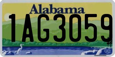 AL license plate 1AG3059