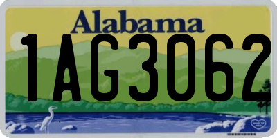 AL license plate 1AG3062