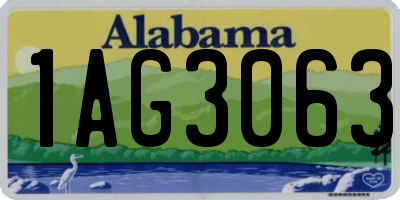 AL license plate 1AG3063