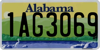 AL license plate 1AG3069