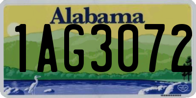 AL license plate 1AG3072