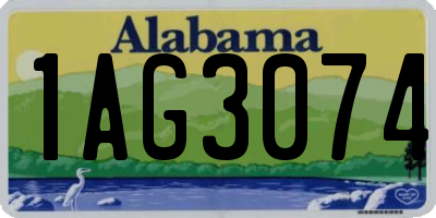 AL license plate 1AG3074