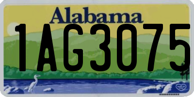 AL license plate 1AG3075