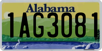 AL license plate 1AG3081
