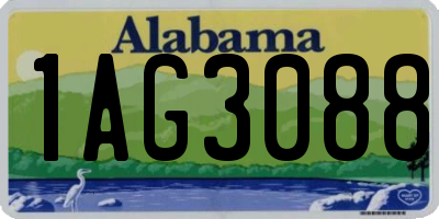 AL license plate 1AG3088