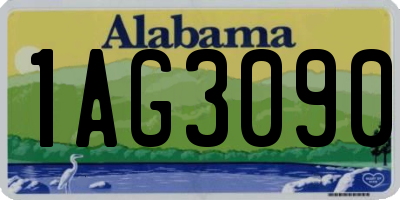 AL license plate 1AG3090