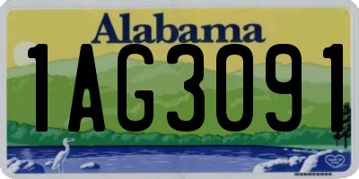 AL license plate 1AG3091