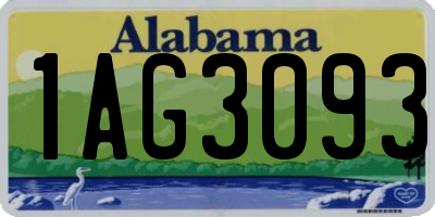 AL license plate 1AG3093