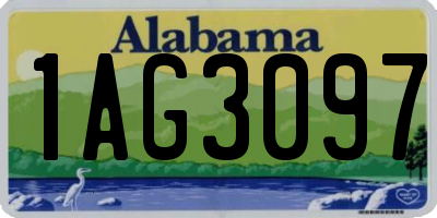 AL license plate 1AG3097