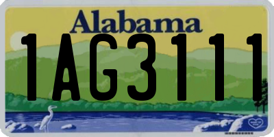 AL license plate 1AG3111