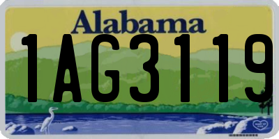 AL license plate 1AG3119