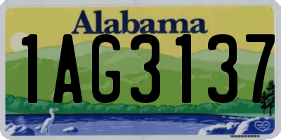 AL license plate 1AG3137