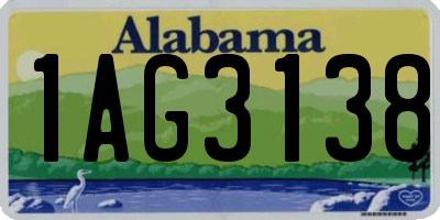 AL license plate 1AG3138