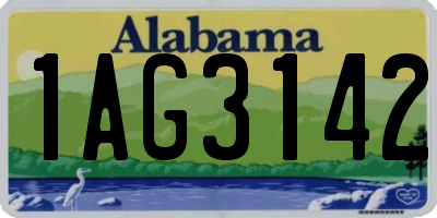 AL license plate 1AG3142