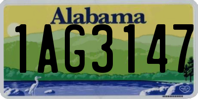 AL license plate 1AG3147