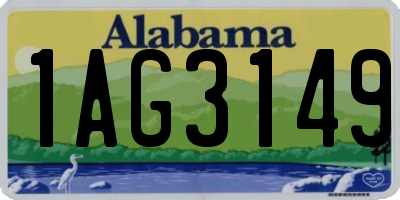 AL license plate 1AG3149