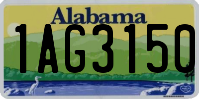 AL license plate 1AG3150