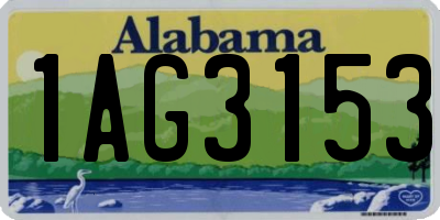 AL license plate 1AG3153