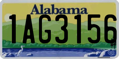 AL license plate 1AG3156