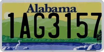 AL license plate 1AG3157
