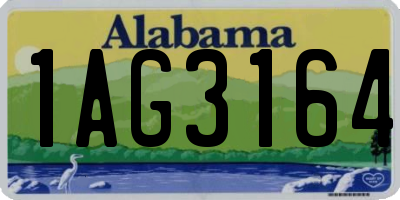 AL license plate 1AG3164