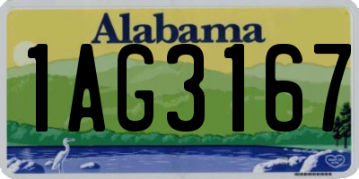AL license plate 1AG3167