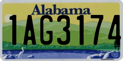 AL license plate 1AG3174