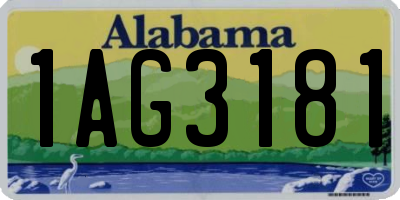 AL license plate 1AG3181
