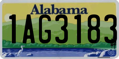 AL license plate 1AG3183