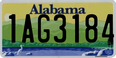 AL license plate 1AG3184