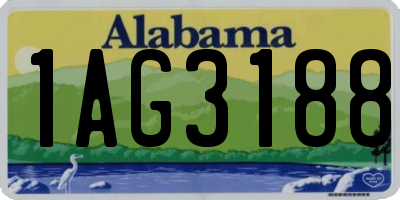 AL license plate 1AG3188