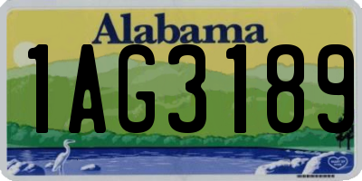 AL license plate 1AG3189