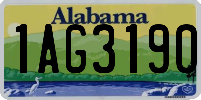 AL license plate 1AG3190