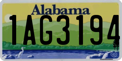 AL license plate 1AG3194