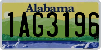 AL license plate 1AG3196